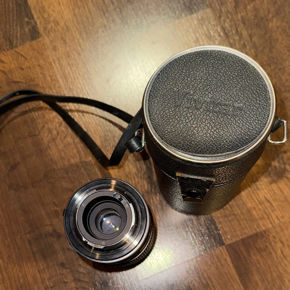 Vivitar Auto Telephoto 200 MM 1:3.5 Camera Lens with Case and Kenko Skylight